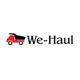 Red truck logo with the text "We-Haul" on a white background.