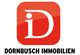 Rotes Logo mit weißem "D" und Text: "Dornbusch Immobilien" darunter.