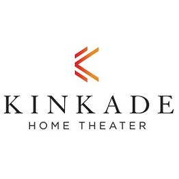 Red and orange "K" logo above the text "Kinkade Home Theater."