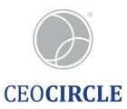Logo mit grauem Kreisdiagramm über dem Text „CEO Circle“.