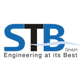 Logo von STB GmbH mit Slogan "Engineering at its Best" und blauer Welle.