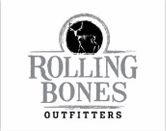 "Rolling Bones Outfitters logo with a deer silhouette above the text."