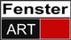 Textlogo: "Fenster ART" in Schwarz und Rot auf weißem Hintergrund.