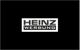 Schwarzes Bild mit weißem Logo "Heinz Werbung" in der Mitte.