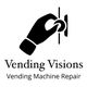 Logo of a hand turning a knob, text: "Vending Visions - Vending Machine Repair".