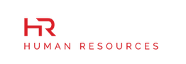 Logo des Unternehmens "ROCKET Human Resources", stilisiert mit roten und weißen Buchstaben auf Schwarz.