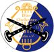Emblem des Blas-Orchester Berlin e.V. von 1911, mit gekreuzten Holzblasinstrumenten.