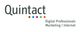 Logo von Quintact mit bunten Punkten, Text: "Digital Professionals, Marketing, Internet".
