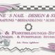 Visitenkarte für Nagelstudio mit Beratung, Behandlung, Schulung; Inhaberin: Heike Aghteure.