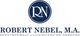 Logo mit Initialen "RN", Text: "Robert Nebel, M.A.", "Rechtsanwalt", "Licenciado en Derecho".