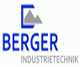 Logo von Berger Industrietechnik mit stilisiertem blauem "B" und grauem Bergmotiv.