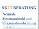 Text: "SK IT BERATUNG - Neutrale Systemauswahl und Organisationsberatung."