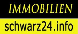 Schwarz-gelbe Grafik mit der Aufschrift "IMMOBILIEN schwarz24.info".