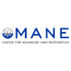 Logo with the word "MANE" and globe symbol replacing the letter "O".