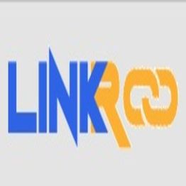 Text logo: “LINK” in blue and “RED” in orange with chain link design.