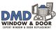 Logo for DMD Window & Door with various window illustrations above the text.