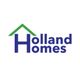 Logo of Holland Homes with a green roof on the letter "H".