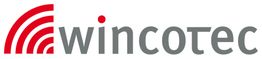 "Wincotec-Logo mit roten und grauen Elementen, zeigt stilisierte Bogenlinien und Schriftzug."