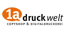 Logo der Firma "1a Druckwelt" für Copyshop und Digitaldruckerei.