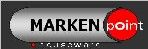 Logo mit Schriftzug "MARKENpoint" auf grauem Hintergrund, der rote Punkt betont das Wort "point".