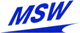 Blaues MSW-Logo mit geschwungener Linie darunter.