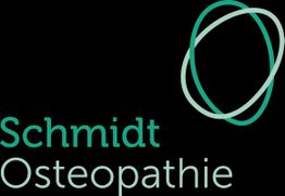 Logo mit Schriftzug "Schmidt Osteopathie" und geschwungenen Linien.