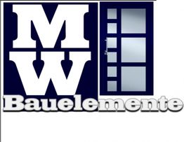 Logo mit den Buchstaben "MW", einem stilisierten Fenster und dem Text "Bauelemente" darunter.