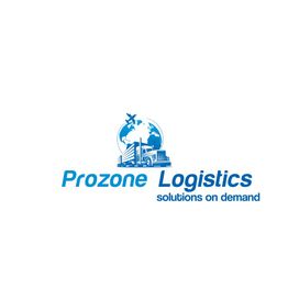 Prozone Logistics logo with globe, buildings, plane, and truck. Text: "Solutions on demand."