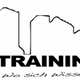 Silhouette einer Stadt mit dem Text "TRAININGCity - wo sich Wissen trifft".