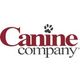 "Logo of Canine Company with a paw print above the 'i' in Canine, against a white background."