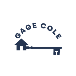 House-shaped key logo with "Gage Cole" text above.