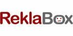 Logo mit dem Wort "ReklaBox" in Rot und Grau, das "o" ist ein unzufriedenes Gesicht.