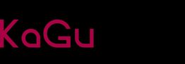 Roter Text "KaGu" auf schwarzem Hintergrund.