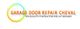 Logo: "Garage Door Repair Cheval - Top quality contractor for 24/7 repairs" with colorful circles.