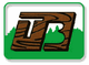Logo mit dem Buchstaben "TB" in Holzoptik auf grüner Waldsilhouette.