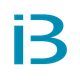 Blaues Logo mit den stilisierten Buchstaben "i" und "B" auf schwarzem Hintergrund.