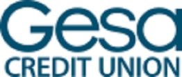 Logo of Gesa Credit Union with text in blue.