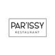 Logo du restaurant Par'Issy en noir et blanc, texte encadré dans un rectangle.