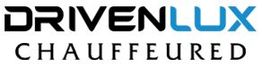 Logo with "DrivenLux Chauffeured" text, featuring black and blue lettering.