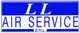 Logo blu e bianco con testo "LL Air Service SRL".