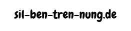 Text: "sil-ben-tren-nung.de" in schwarzer Schrift auf weißem Hintergrund.
