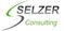 Logo von Selzer Consulting mit geschwungener grüner und grauer Linie.