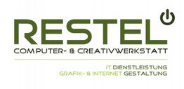 Logo mit Text: "RESTEL Computer- & Creativwerkstatt, IT-Dienstleistung, Grafik- & Internet-Gestaltung".