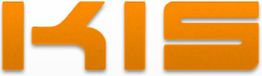Orangefarbener Schriftzug "KIS" auf weißem Hintergrund.