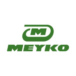 Grünes MEYKO-Logo auf weißem Hintergrund.
