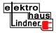 Logo: Text "elektrohaus Lindner" mit rotem Steckersymbol.