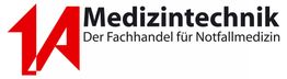 Logo: "1A Medizintechnik" mit Slogan: "Der Fachhandel für Notfallmedizin".