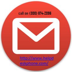 Red circle with a white envelope icon, phone number, and a blue website link displayed.