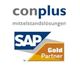 Logo von Conplus Mittelstandslösungen mit SAP Gold Partner Emblem.