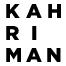 Textbild mit dem Satz "KANAHI RIMAN", auf vertikaler und horizontaler Achse ausgerichtet.